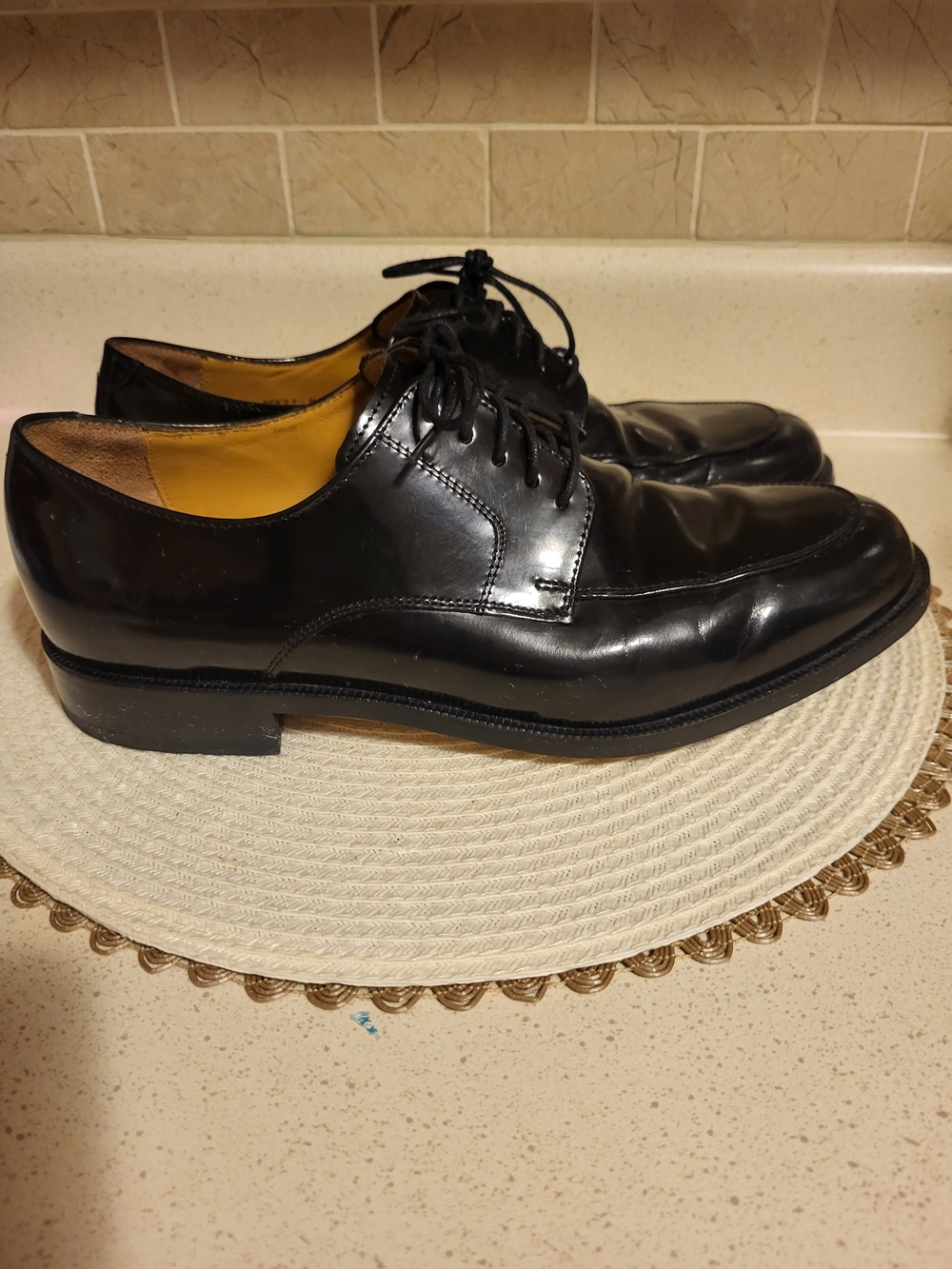 Cole Hann/Nike Air Black Leather Oxford Dress Shoe Comfort Classic Sz. 9.5 M